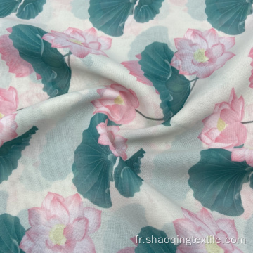 Motif floral confortable en mousseline de mousseline en polyester pur